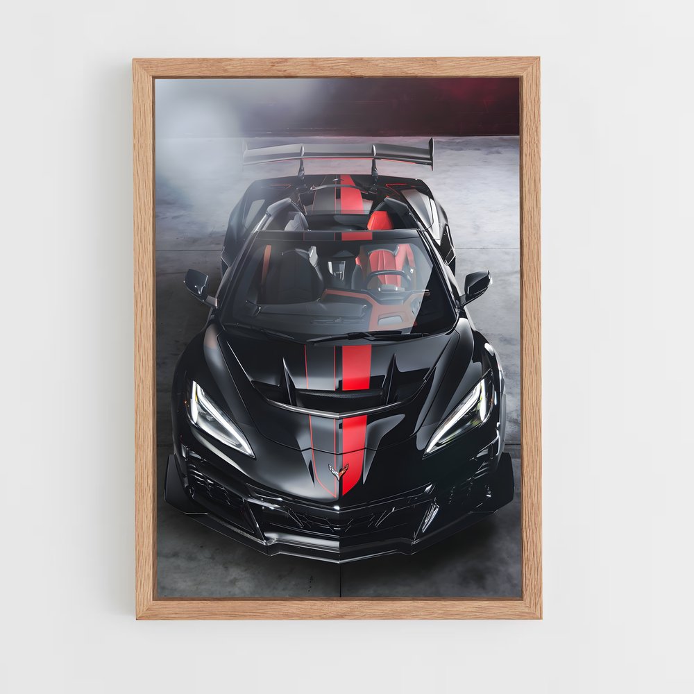 Poster Corvette Vitesse bande – affiche Chevrolet (vue 4)